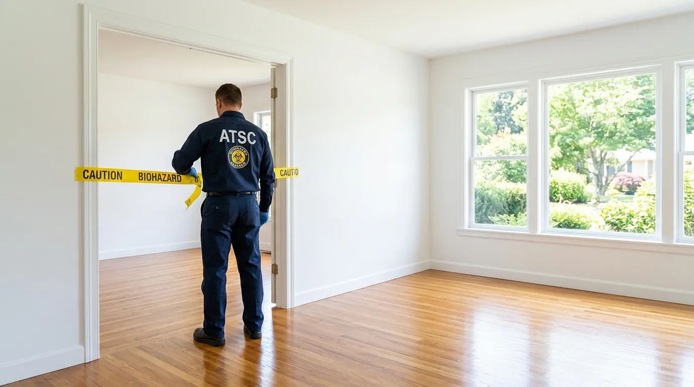 Certified biohazard cleanup crew performing Decomposition Cleanup in East Pasadena
